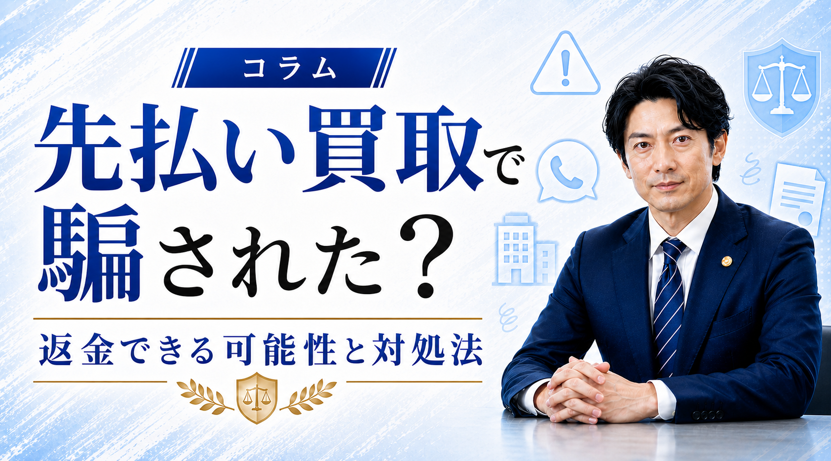 先払い買取で騙されたと感じた時の対処法｜返金できる可能性は？