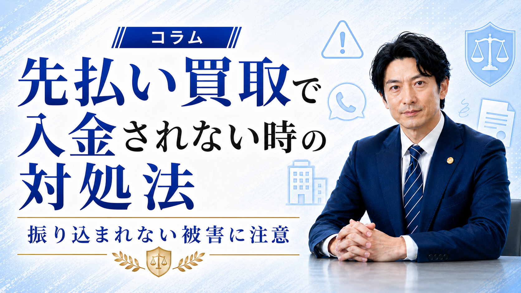 先払い買取で入金されない時の対処法｜振り込まれない被害に注意