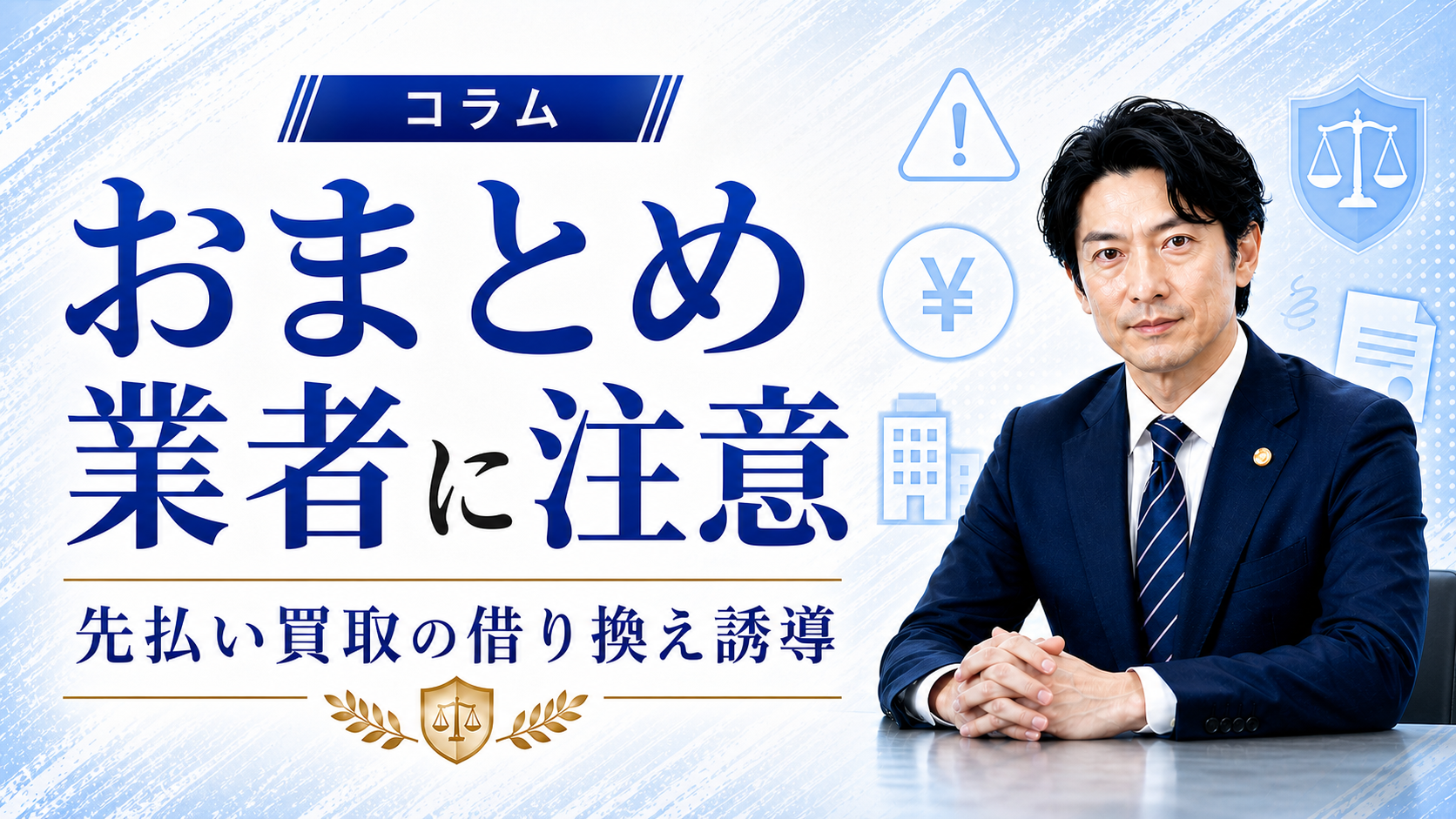 先払い買取のおまとめ業者に注意｜借り換え誘導の危険性