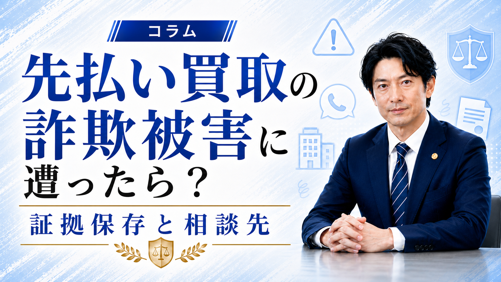 先払い買取の詐欺被害に遭ったら？証拠保存と相談先を解説