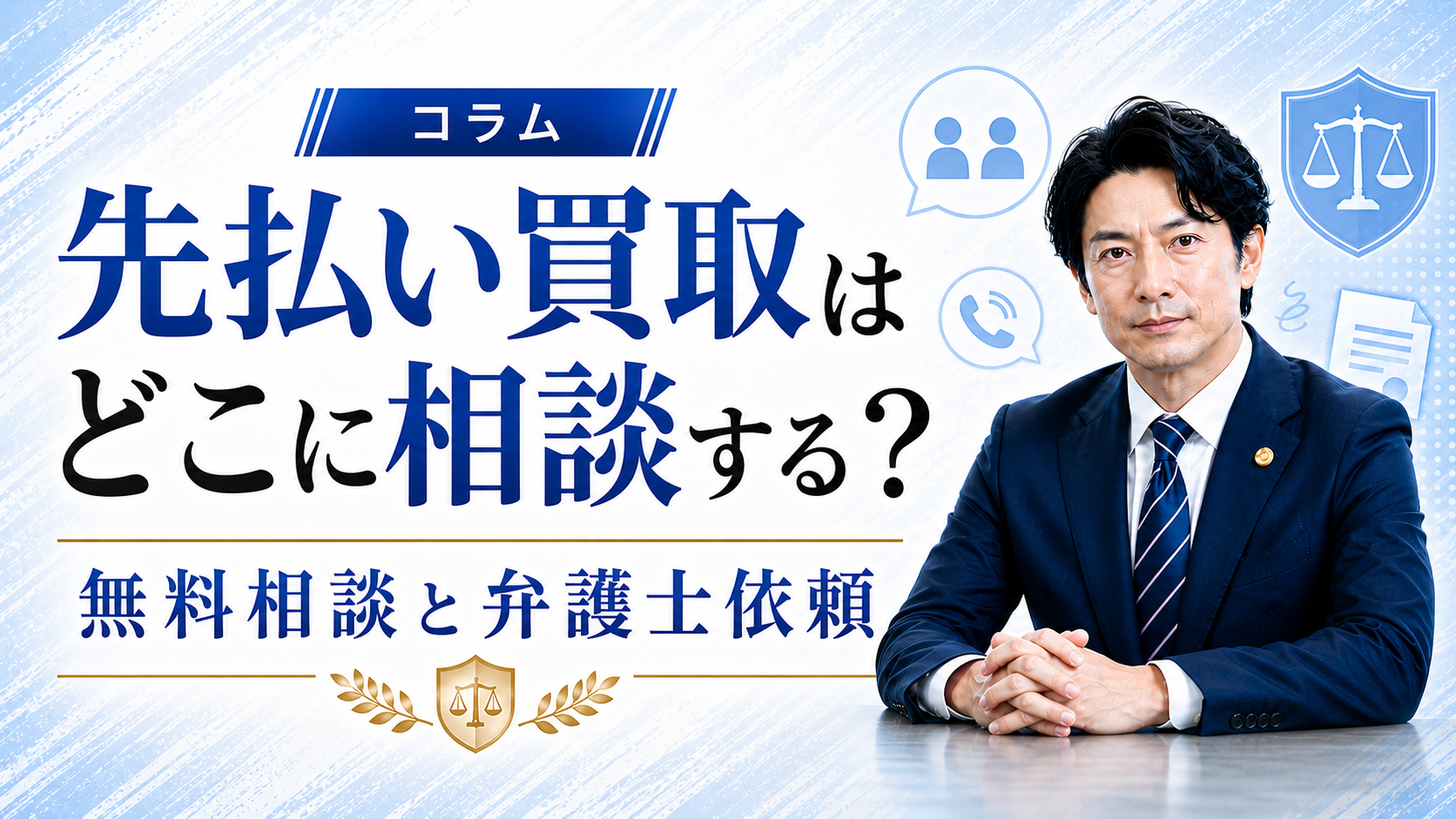 先払い買取はどこに相談する？無料相談と弁護士依頼のポイント