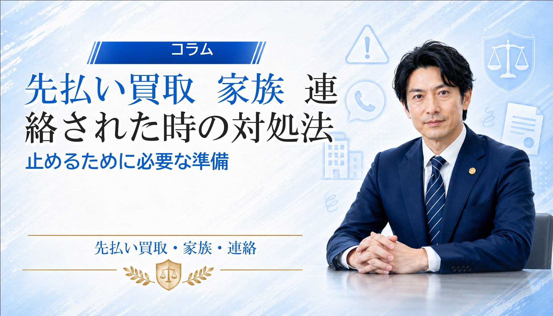 先払い買取 家族 連絡された時の対処法｜止めるために必要な準備