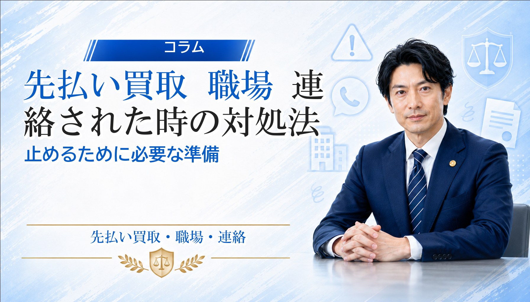 先払い買取 職場 連絡された時の対処法｜止めるために必要な準備