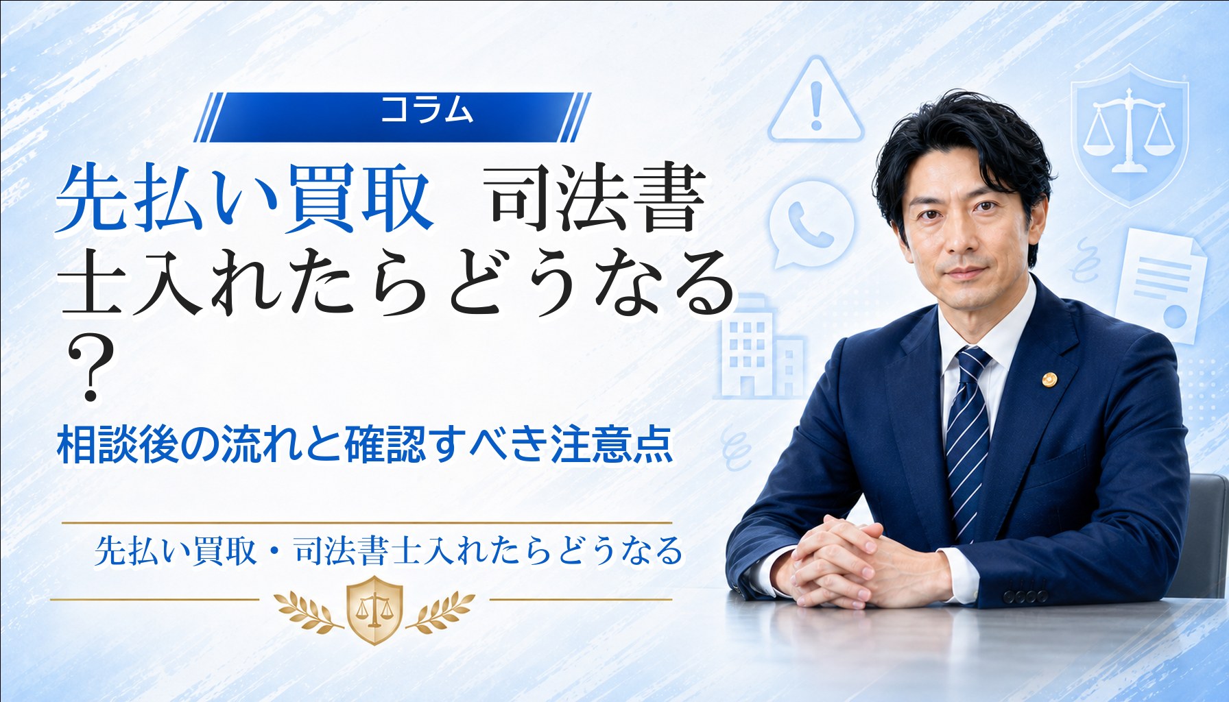 先払い買取 司法書士入れたらどうなる？相談後の流れと確認すべき注意点