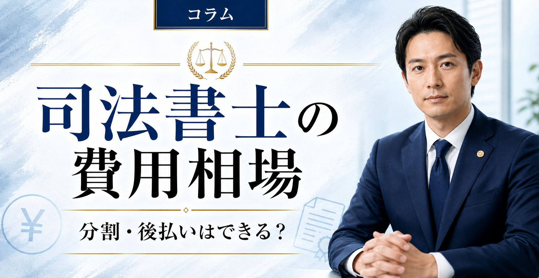 先払い買取を司法書士に依頼する費用相場｜分割・後払いはできる？