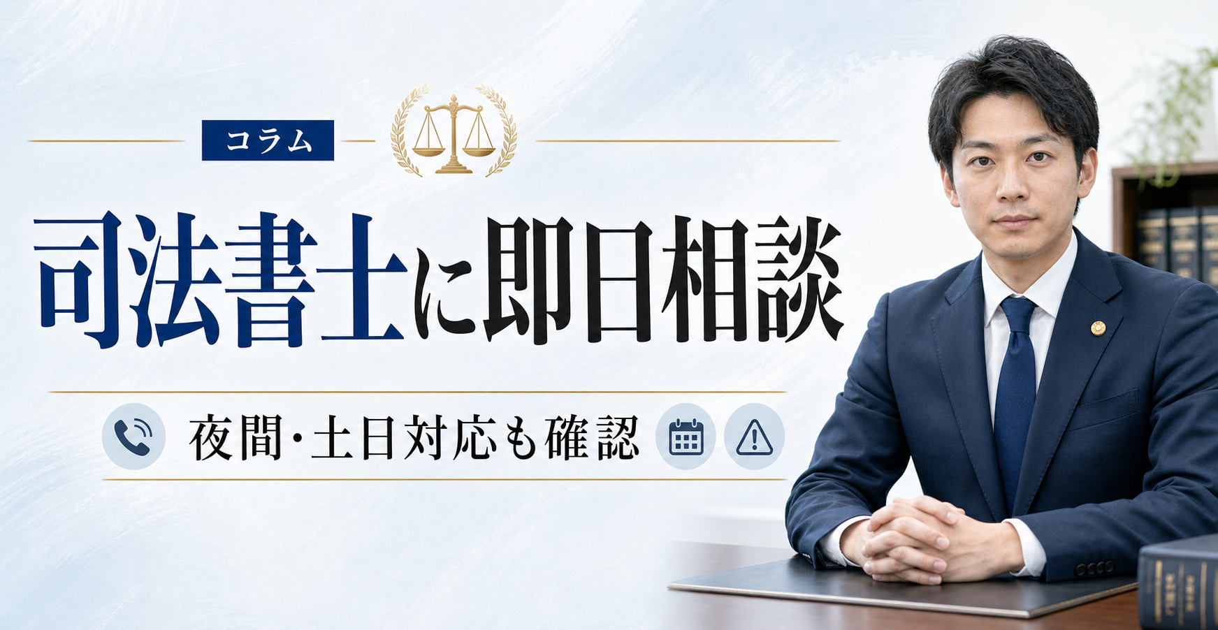 先払い買取を司法書士に即日相談したい時の選び方｜夜間・土日対応も確認