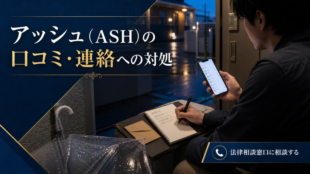 アッシュ（ASH）の口コミ・評判｜先払い買取・闇金のLINE連絡と対処法