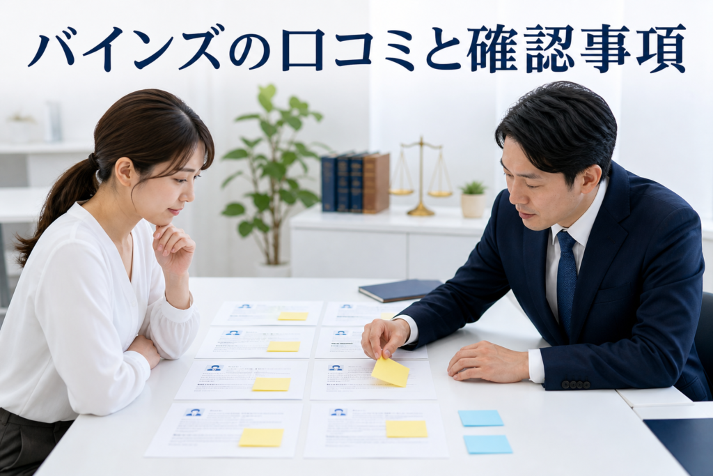 バインズの口コミ・評判｜先払い買取・闇金の確認情報と相談前の注意点