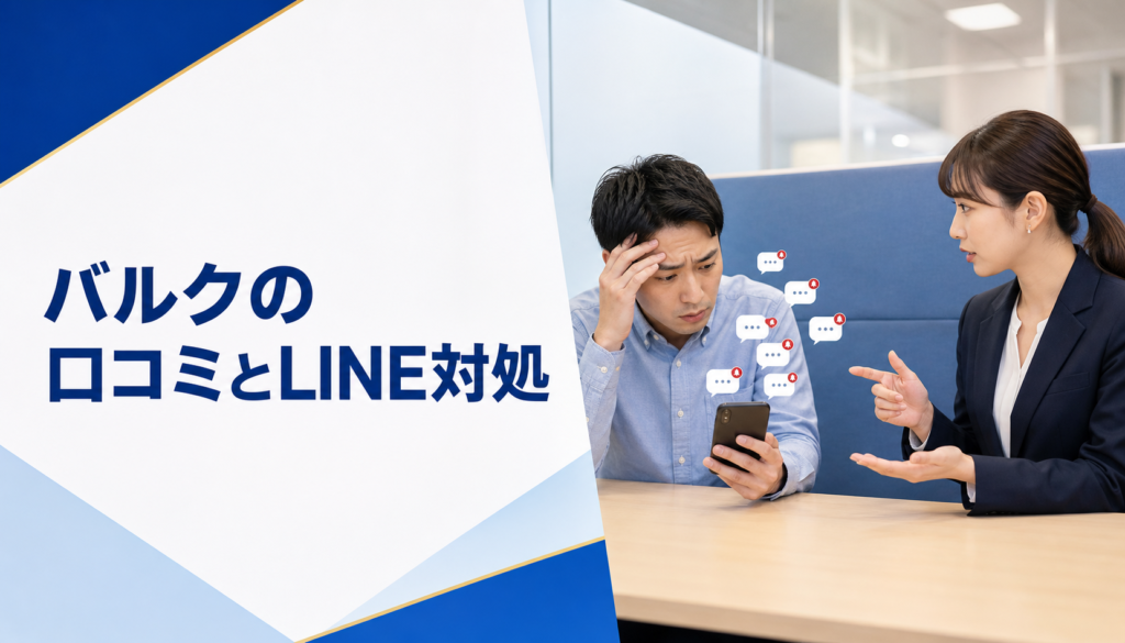 バルクの口コミ・評判｜先払い買取・闇金のLINE連絡と対処法
