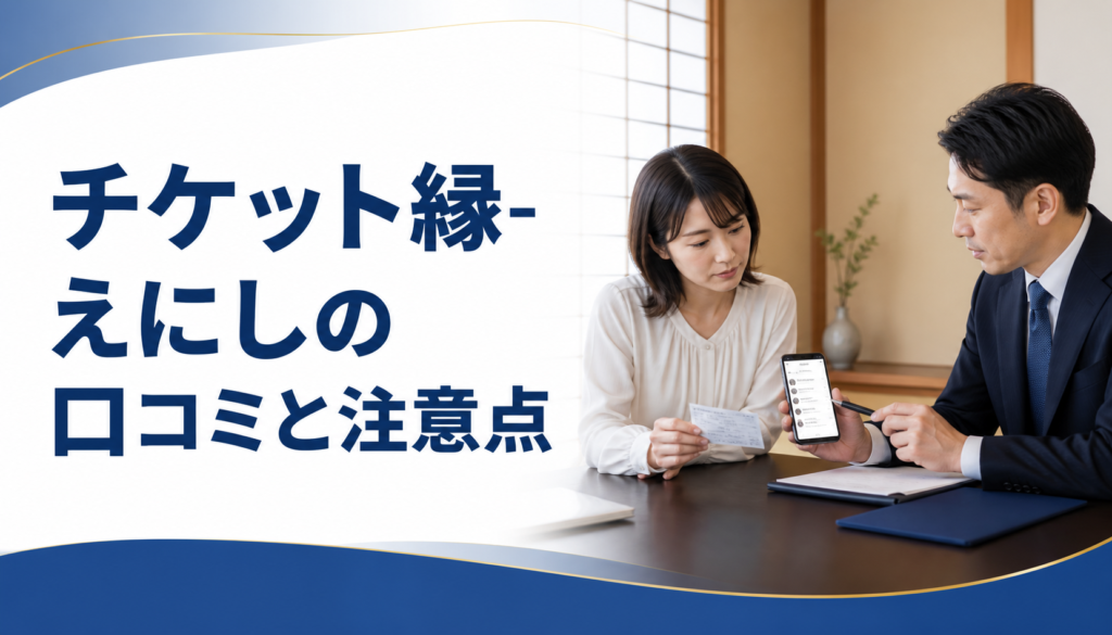 チケット縁-えにしの口コミ・評判｜先払い買取・闇金の確認情報と相談前の注意点