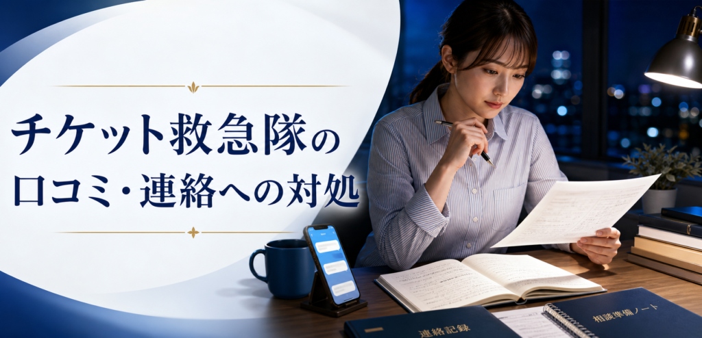 チケット救急隊（チケットキュウキュウタイ）の口コミ・評判｜先払い買取・闇金のLINE連絡と対処法