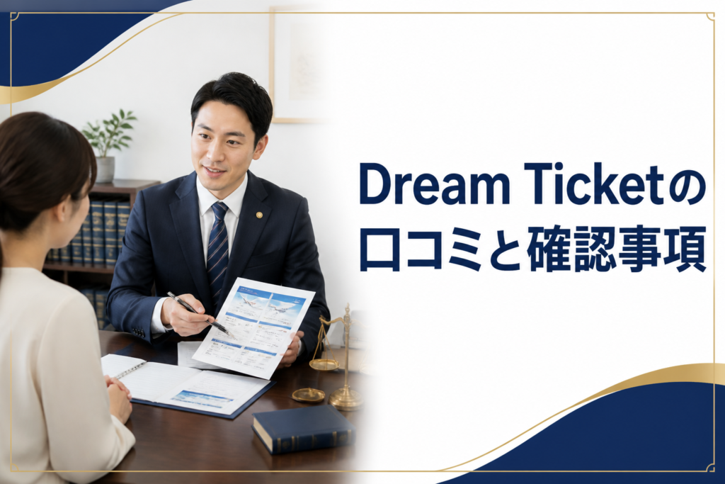 Dream Ticket-ドリームチケットの口コミ・評判｜先払い買取・闇金の確認情報と相談前の注意点