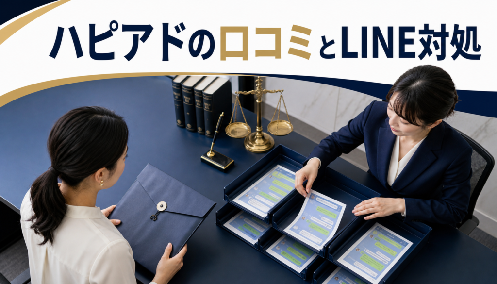 ハピアド（HAPPY ADVANCE）の口コミ・評判｜先払い買取・闇金のLINE連絡と対処法