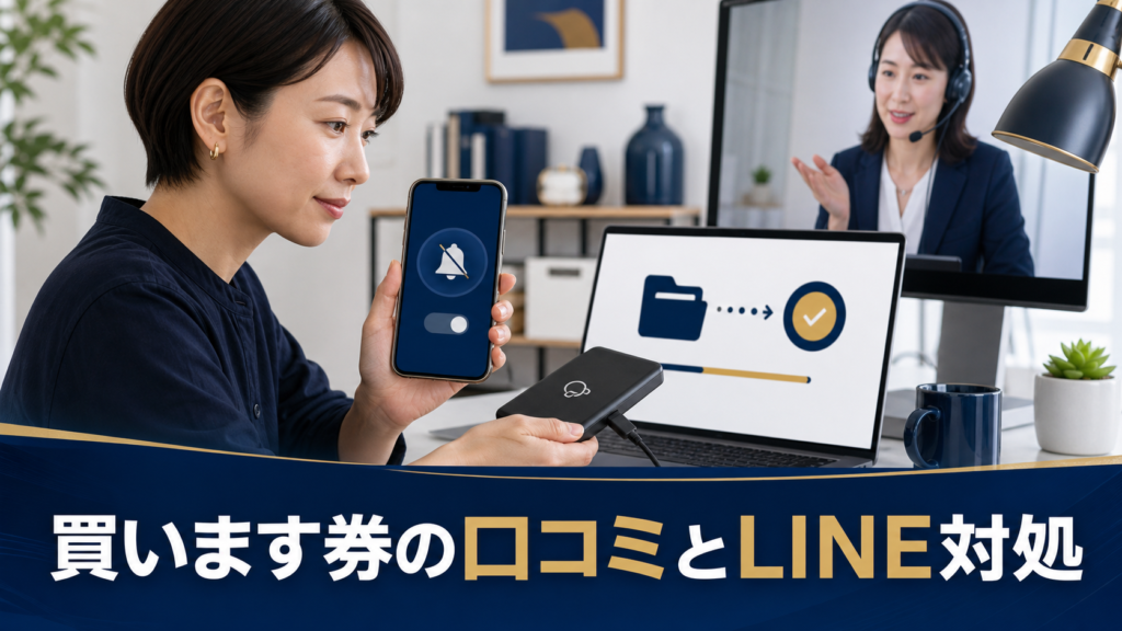 買います券の口コミ・評判｜先払い買取・闇金のLINE連絡と対処法