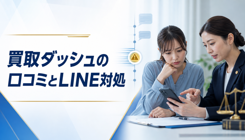 買取ダッシュの口コミ・評判｜先払い買取・闇金のLINE連絡と対処法