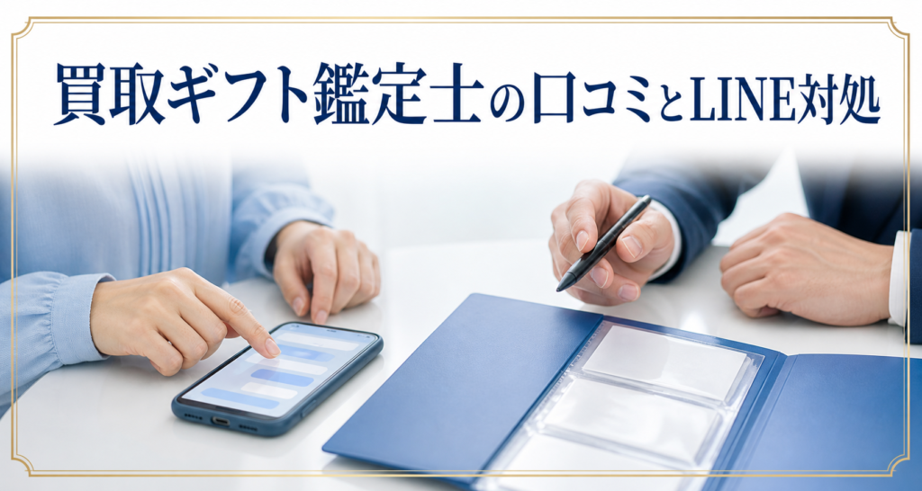 買取ギフト鑑定士の口コミ・評判|先払い買取・闇金のLINE連絡と対処法