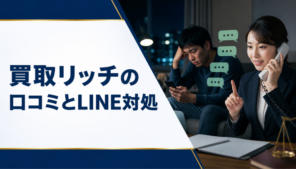 買取リッチの口コミ・評判｜先払い買取・闇金のLINE連絡と対処法