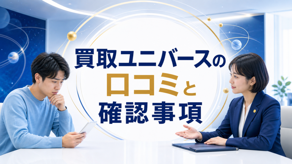 買取ユニバースの口コミ・評判｜先払い買取・闇金の確認情報と相談前の注意点