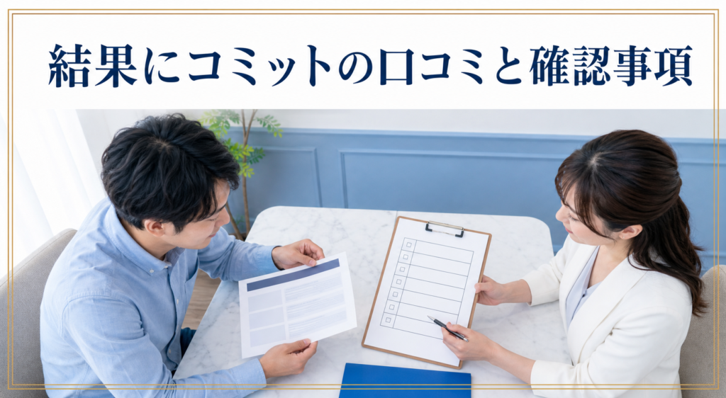 結果にコミットの口コミ・評判｜先払い買取・闇金の確認情報と相談前の注意点