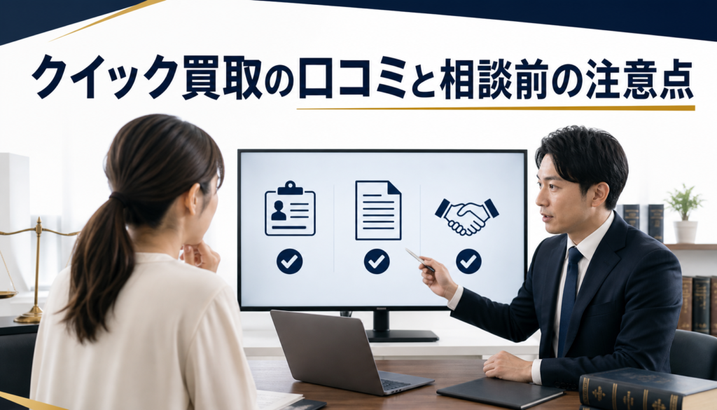 クイック買取の口コミ・評判｜先払い買取・闇金の確認情報と相談前の注意点
