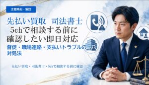 先払い買取 司法書士 5chで相談する前に確認したい即日対応・選び方