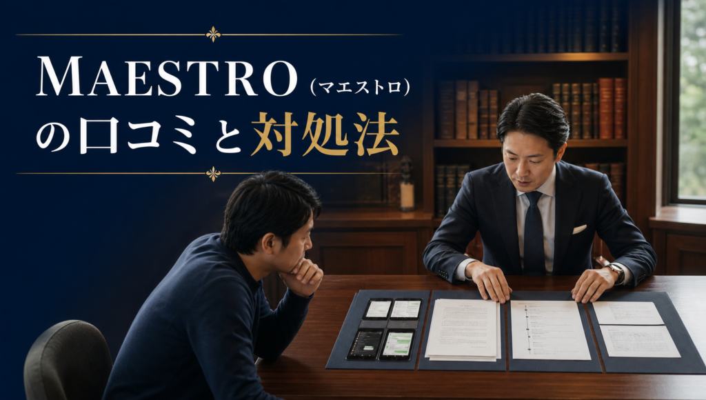 MAESTRO（マエストロ）の口コミ・評判｜先払い買取・闇金のLINE連絡と対処法