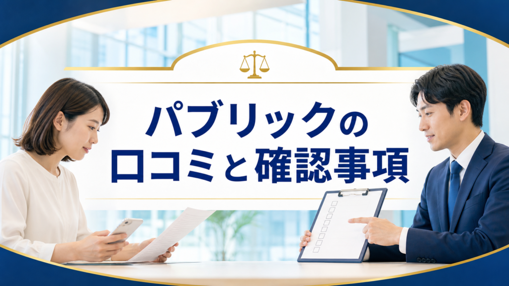 パブリックの口コミ・評判|先払い買取・闇金の確認情報と相談前の注意点