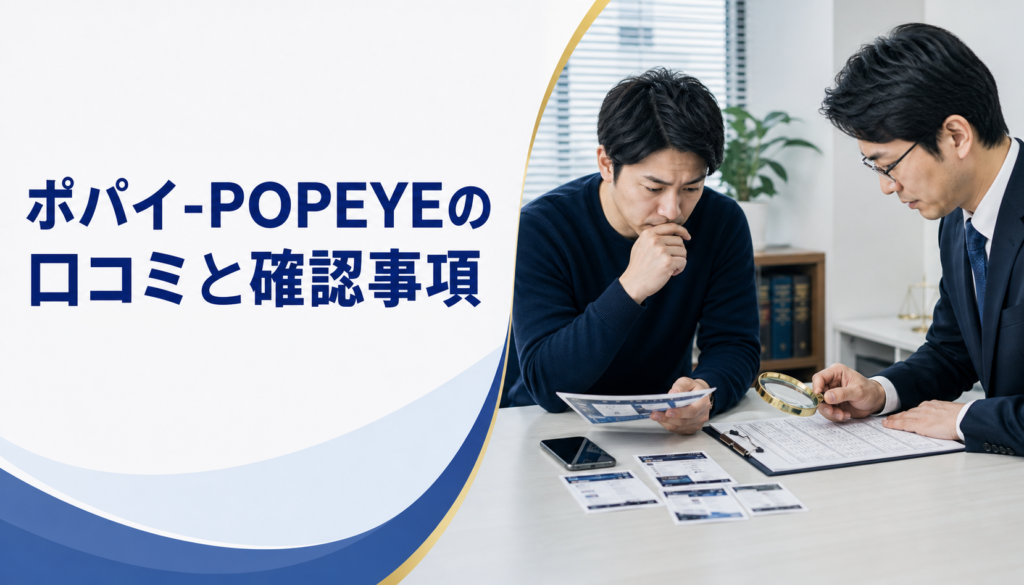 ポパイ-POPEYEの口コミ・評判｜先払い買取・闇金の確認情報と相談前の注意点