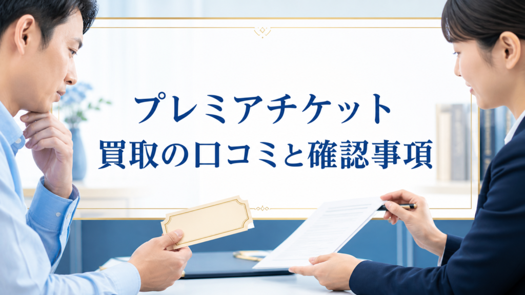 プレミアチケット買取-PREMIUM TICKETの口コミ・評判｜先払い買取・闇金の確認情報と相談前の注意点