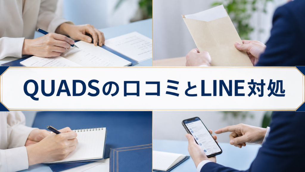 QUADS（クワッズ）の口コミ・評判｜先払い買取・闇金のLINE連絡と対処法