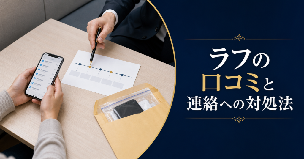 ラフの口コミ・評判｜先払い買取・闇金のLINE連絡と対処法