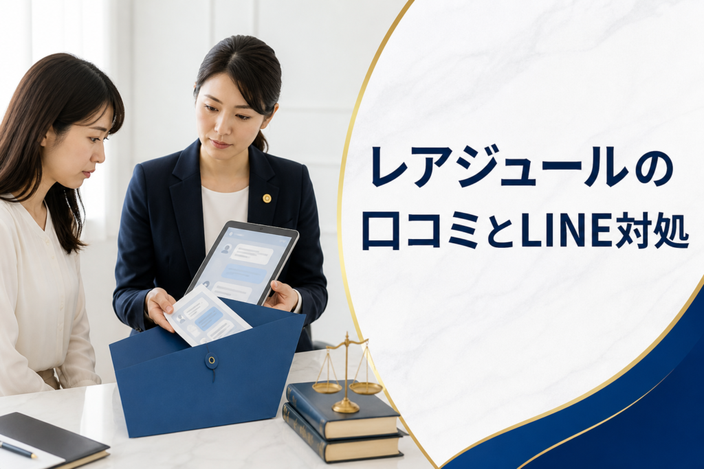 レアジュールの口コミ・評判｜先払い買取・闇金のLINE連絡と対処法