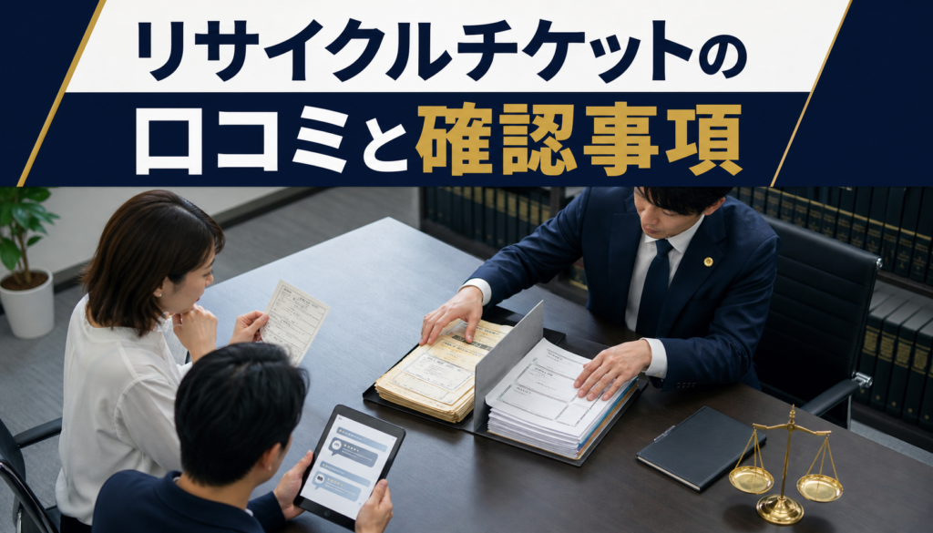 リサイクルチケットの口コミ・評判｜先払い買取・闇金の確認情報と相談前の注意点