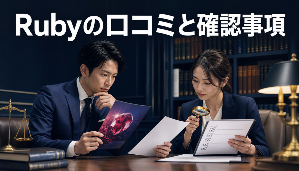 Ruby(ルビー)の口コミ・評判|先払い買取・闇金の確認情報と相談前の注意点