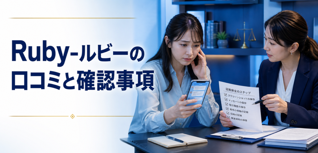 Ruby-ルビーの口コミ・評判｜先払い買取・闇金の確認情報と相談前の注意点