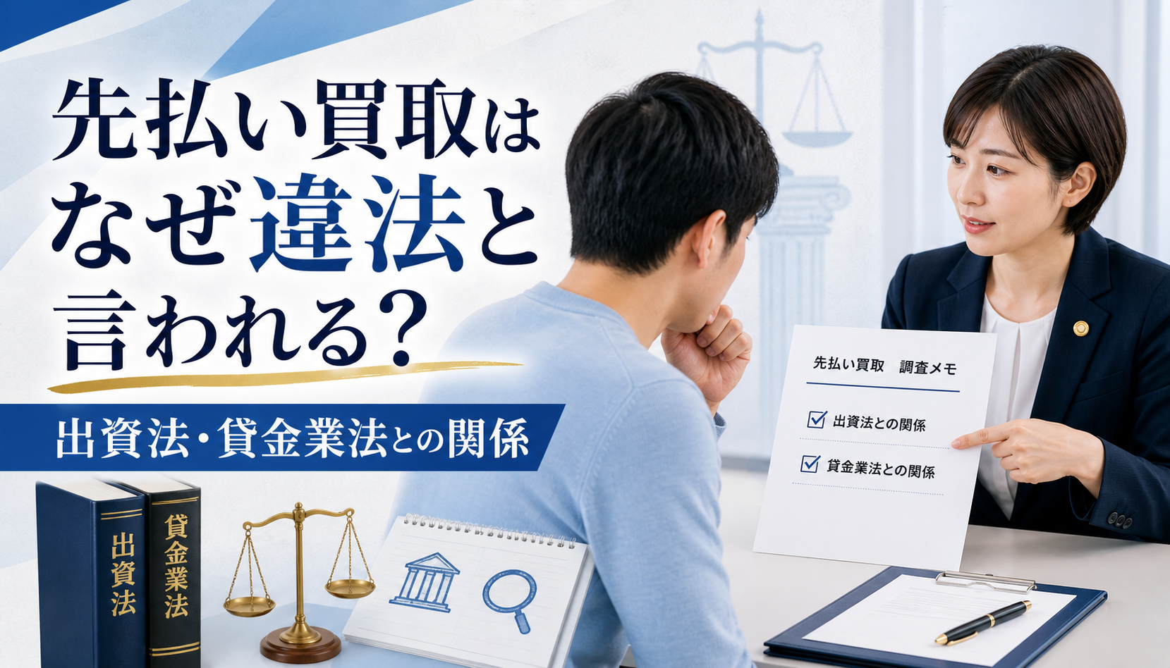 先払い買取はなぜ違法と言われる？出資法・貸金業法との関係