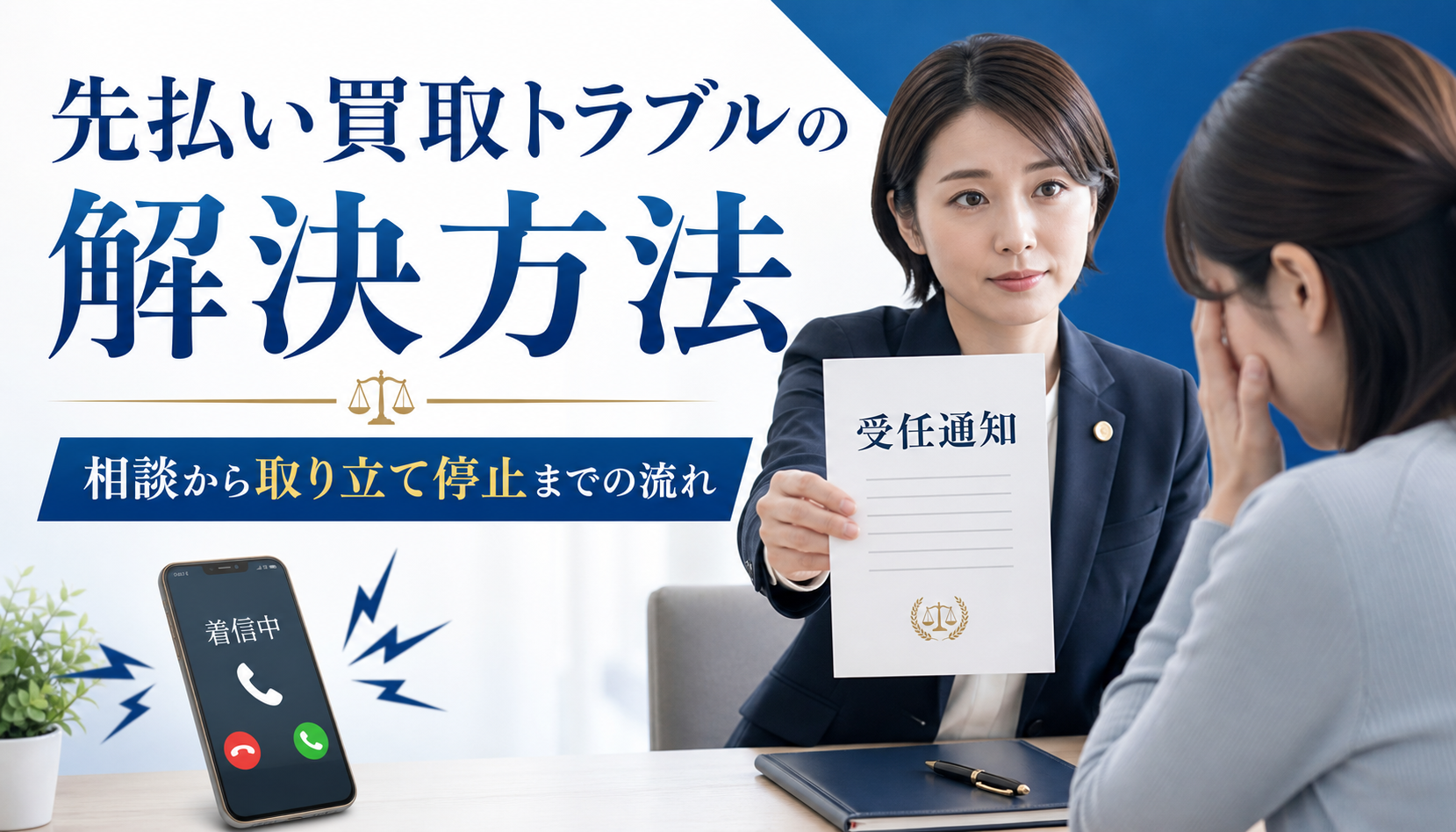 先払い買取トラブルの解決方法｜相談から取り立て停止までの流れ