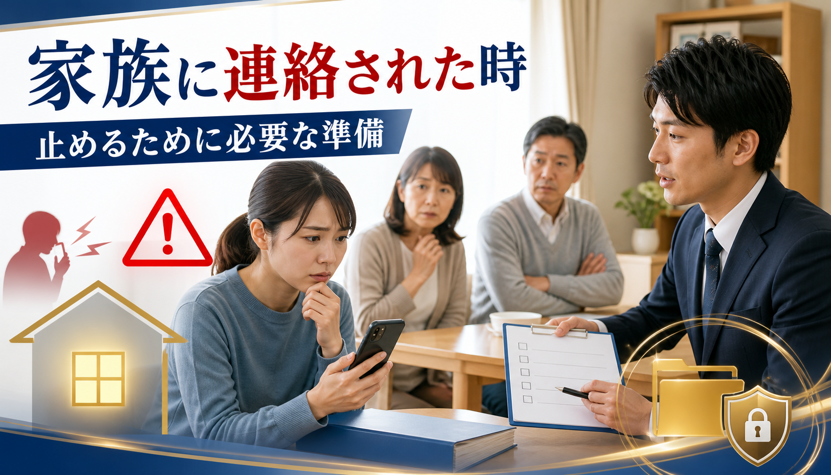 先払い買取 家族 連絡された時の対処法｜止めるために必要な準備
