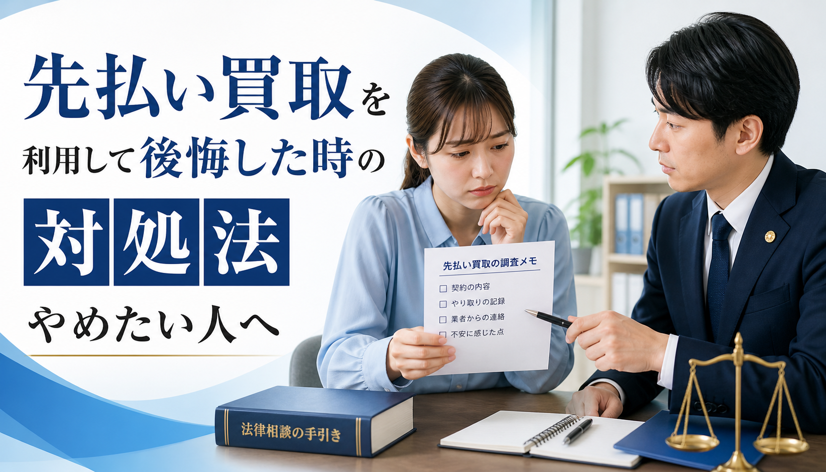 先払い買取を利用して後悔した時の対処法｜やめたい人へ