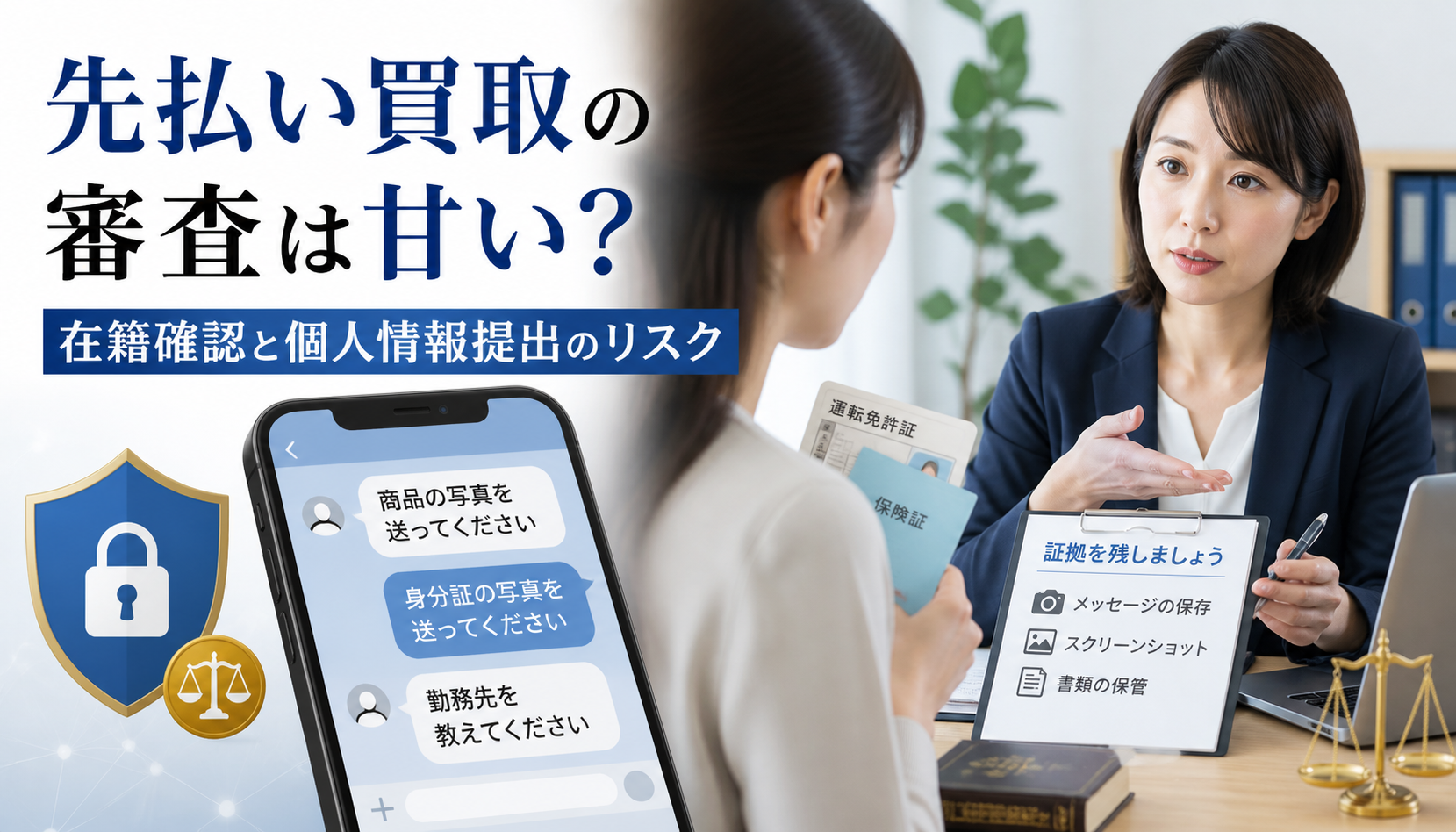 先払い買取の審査は甘い？在籍確認と個人情報提出のリスク