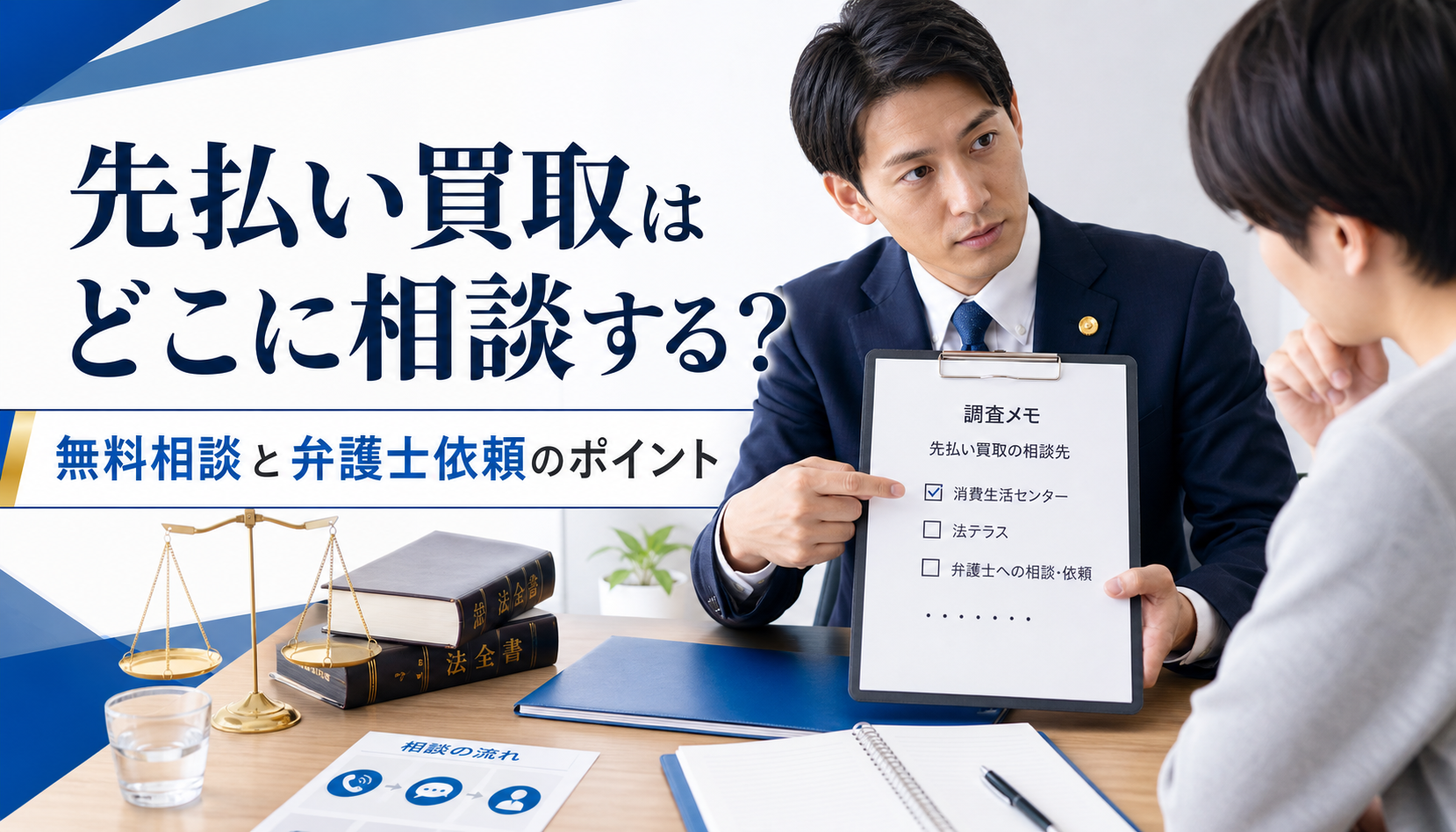 先払い買取はどこに相談する？無料相談と弁護士依頼のポイント