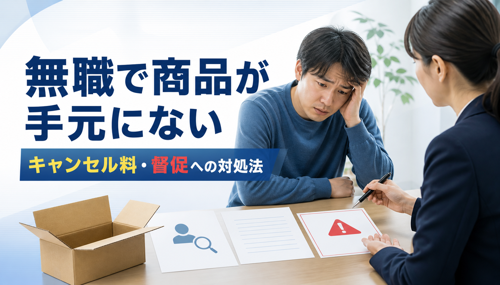 先払い買取 手元にない 無職時の対処法｜キャンセル料・督促を受けた場合