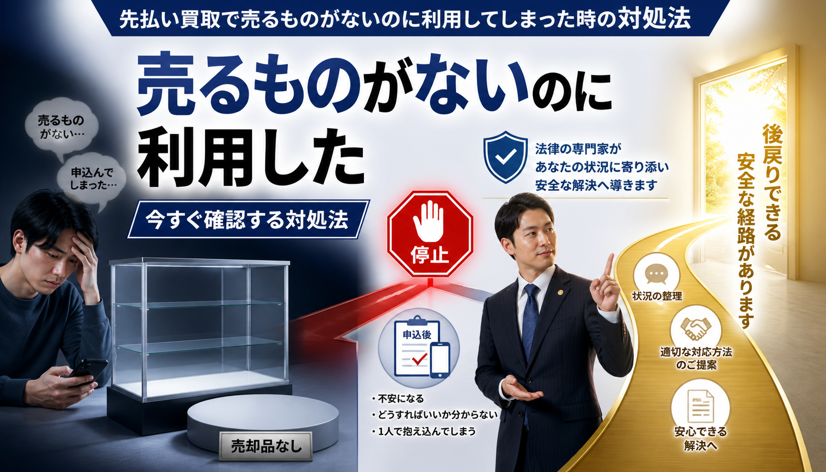 先払い買取で売るものがないのに利用してしまった時の対処法