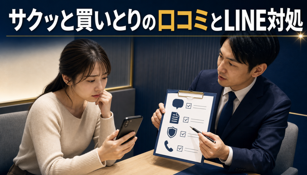 サクッと買いとりの口コミ・評判｜先払い買取・闇金のLINE連絡と対処法