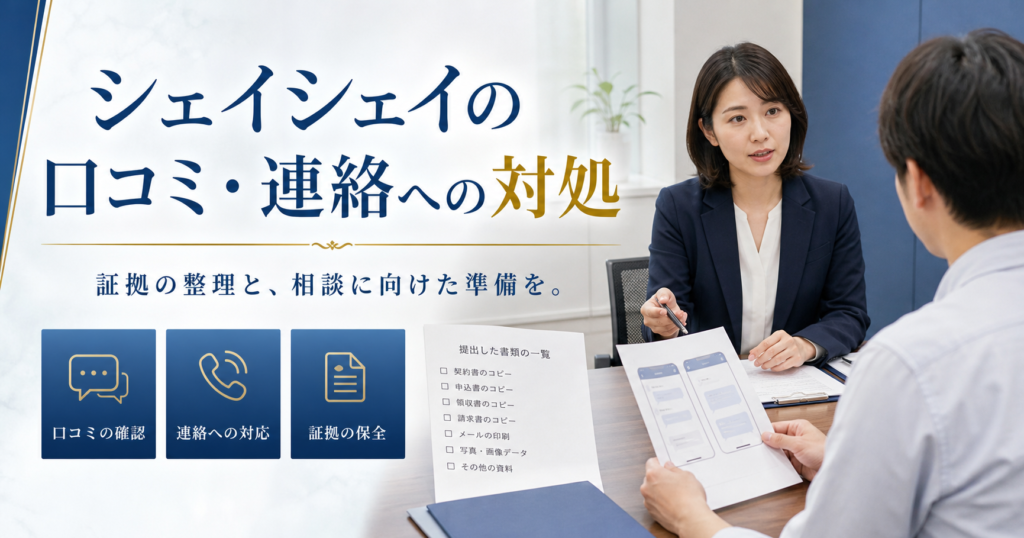 シェイシェイの口コミ・評判｜先払い買取・闇金のLINE連絡と対処法