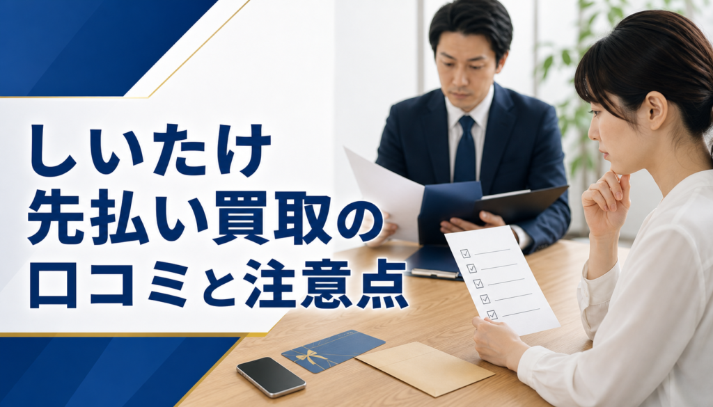 しいたけ 先払い買取業者の口コミ・評判｜先払い買取・闇金の確認情報と相談前の注意点