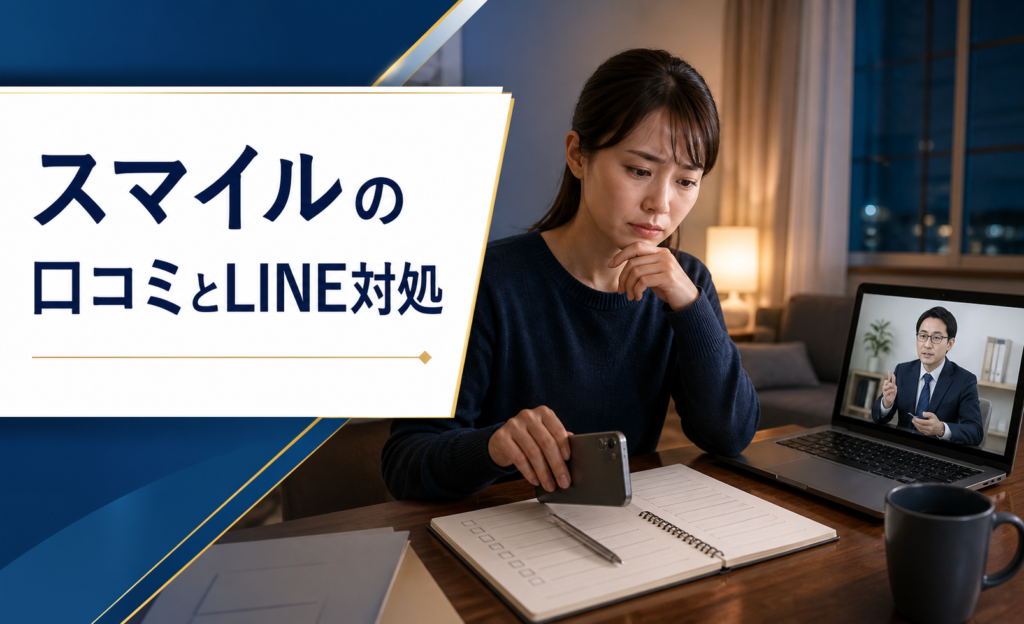 スマイルの口コミ・評判｜先払い買取・闇金のLINE連絡と対処法