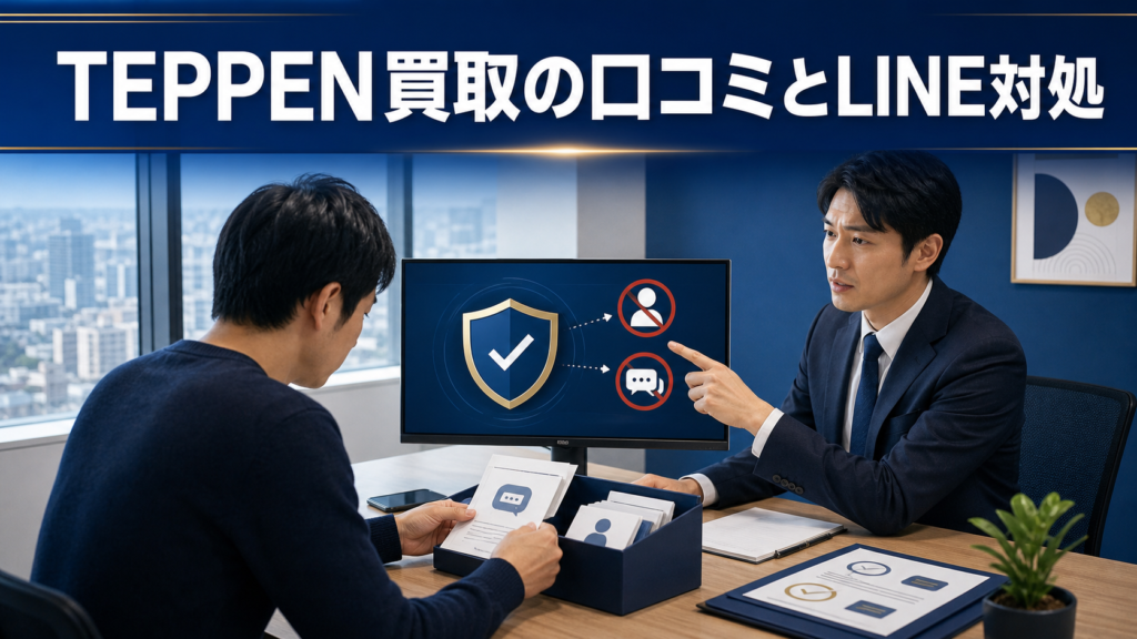 TEPPEN買取（テッペンカイトリ）の口コミ・評判｜先払い買取・闇金のLINE連絡と対処法
