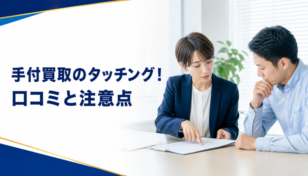 手付買取のタッチング!の口コミ・評判｜先払い買取・闇金の確認情報と相談前の注意点