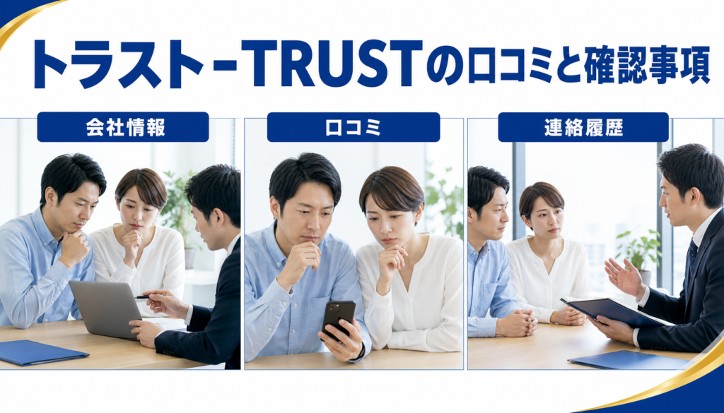 トラスト-TRUSTの口コミ・評判｜先払い買取・闇金の確認情報と相談前の注意点